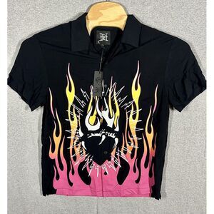 NWT Ed Hardy Button Up Shirt Mens Medium‎